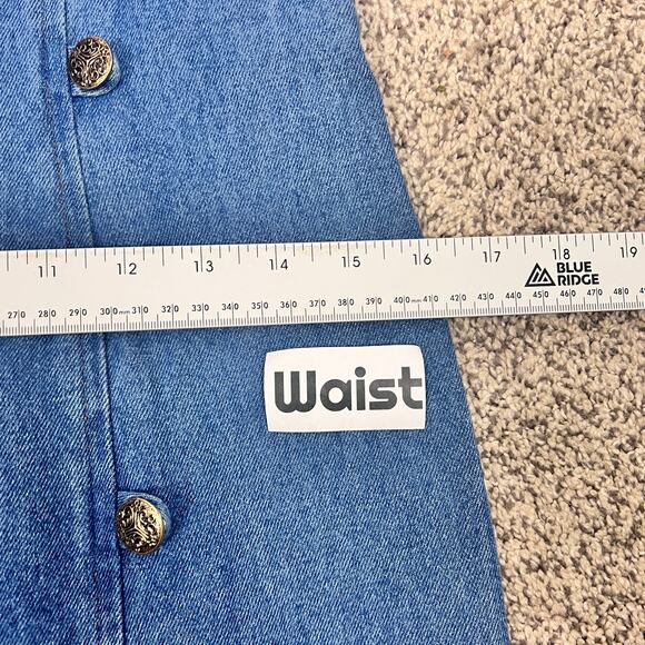 VTG Timeless Good Show Ticket Clothing Women's 9/10 Denim Western USA Made Dress - Picture 8 of 10